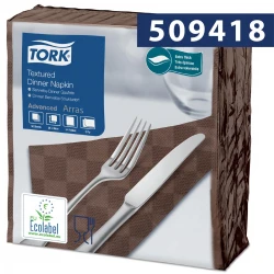 Tork Textured brązowa serwetka obiadowa 38x39 50sz-25474
