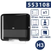 Tork Singlefold H3 dozownik ręczników Czarny MINI-25597