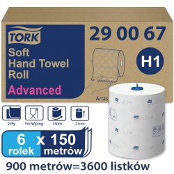 290067- Tork Matic® H1 ręcznik biały miękki w roli 150m-25777