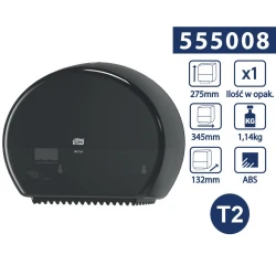 Tork Mini Jumbo T2 dozownik papieru toalet. Czarny-26684