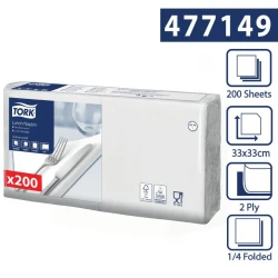 Tork biała serwetka lunchowa 33x33 200szt-26778