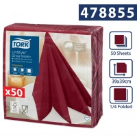 Tork Linstyle® bordowa serwetka obiadowa 39x39-26890 Tork Linstyle® bordowa serwetka obiadowa 39x39-26890