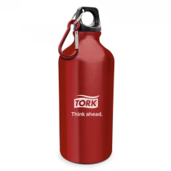 Butelka sportowa czerwona z karabińczykiem 500ml-28200