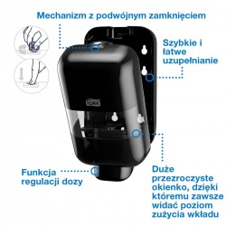 Tork S5 dozownik do mydła i dezynfekcj Czarny MINI-28461