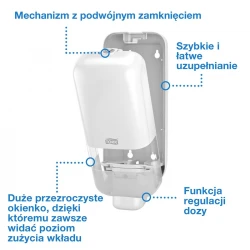 Tork S4 dozownik mydła i dezynf. w pianie Biały-28513