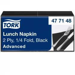 Tork czarna serwetka lunchowa 33x33 200szt-29477