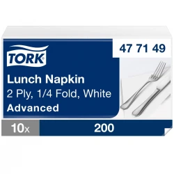 Tork biała serwetka lunchowa 33x33 200szt-29481