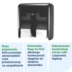 Tork OptiServe T7 dozownik na 4r. bez gilzy Czarny-29761