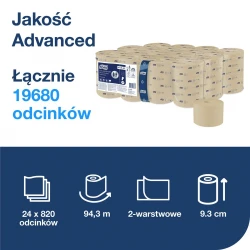 Tork Mid-size T7 pap. toalet. Natural 2w Advanced-29815