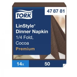 Tork Linstyle® brązowa serwetka obiadowa 39x39 New-30133