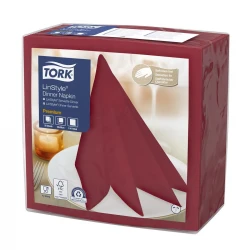Tork Linstyle® bordowa serwetka obiadowa 39x39 New-30151