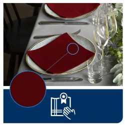 Tork Linstyle® bordowa serwetka obiadowa 39x39 New-30157
